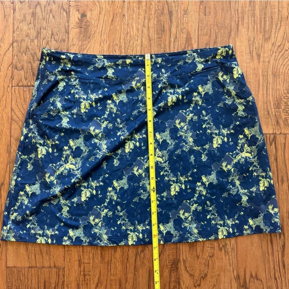 Puma Navy Floral Mini Skirt/Skort Golf Pickleball Tennis Size Large - Picture 5 of 6
